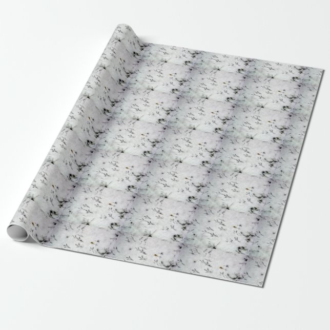 Bird Foot Print Wrapping paper (Unrolled)