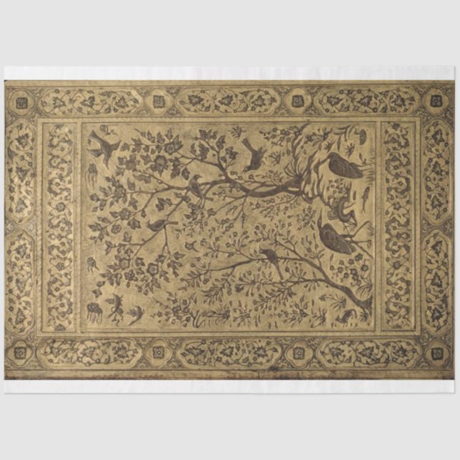 Bird & Forest Tapestry Decoupage Paper (Front)