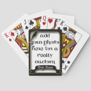 Bird Frame Keepsake Photo Template Playing Cards