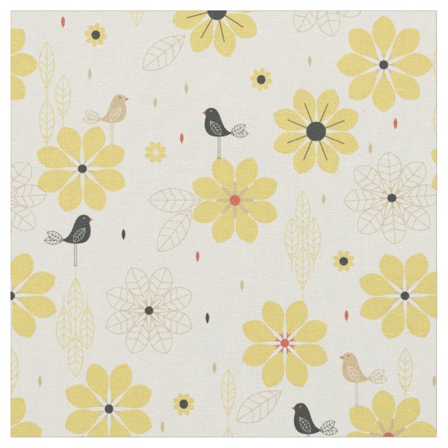 Bird Garden Fabric (Close Up)