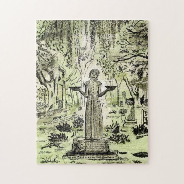 Bird Girl, Bonaventure Cemetery, Savannah, GA Jigsaw Puzzle (Vertical)