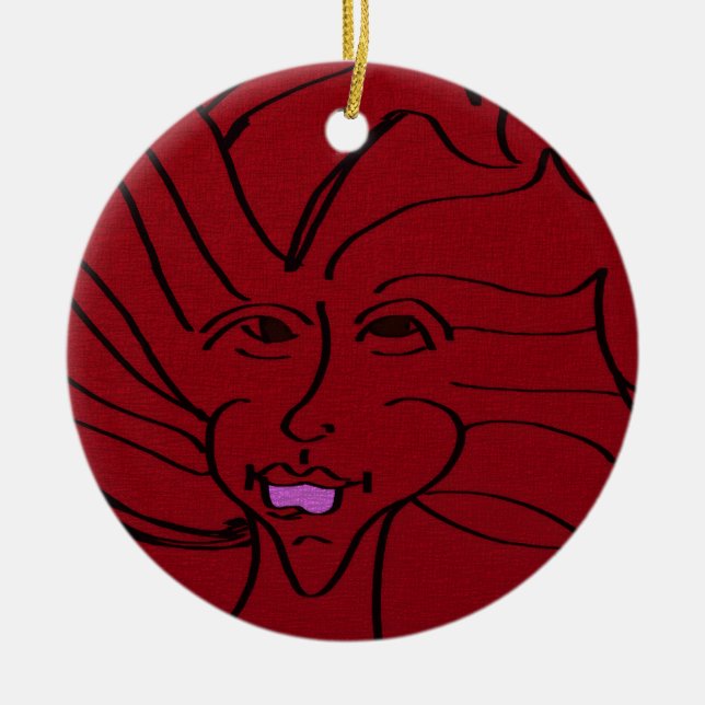 Bird Guardian  Ceramic Tree Decoration (Front)