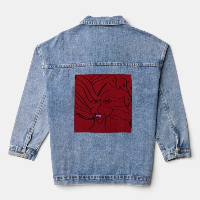 Bird Guardian  Denim Jacket (Back)