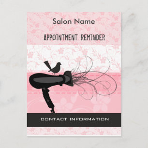 Bird Hair Stylist Beauty Salon Appointment Postcard