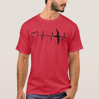 Bird Heartline Heart Bird Watcher Bird Lover Bird T-Shirt