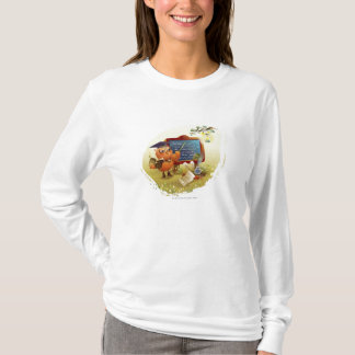 Bird holding a book and teaching at a blackboard T-Shirt