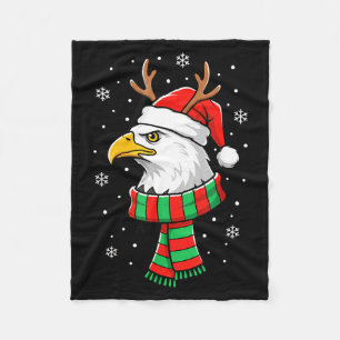 Bird Holiday, Santa Hat, Reindeer Antlers &amp; Fe Fleece Blanket