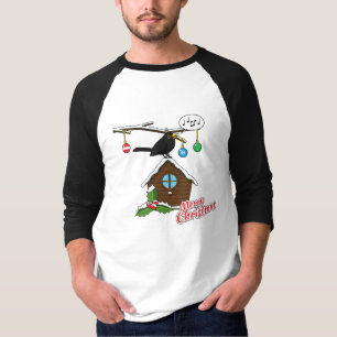 Bird House Merry Christmas T-Shirt
