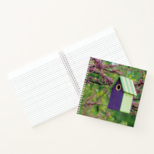 Bird House On A Redbud Tree Notebook