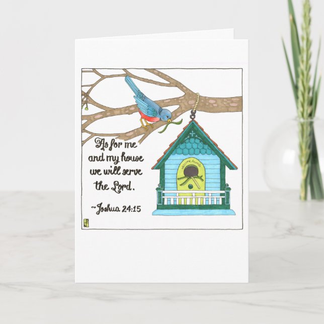 Bird House Welcome Home Card (Front)