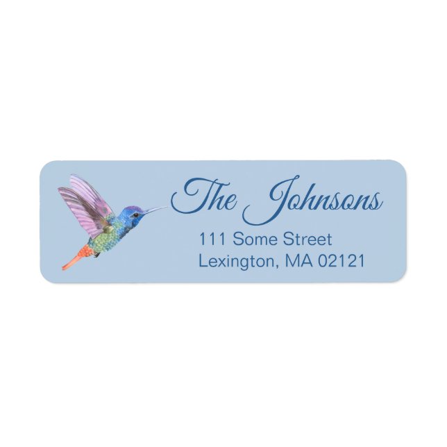 Bird Hummingbird Address (Front)