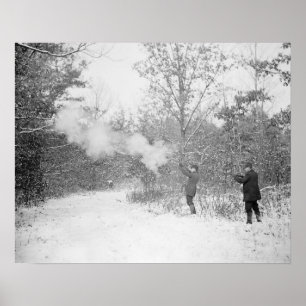 Bird Hunting, 1895. Vintage Photo Poster