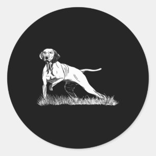 Bird Hunting Pointer Vizsla Dog For Hunters  Classic Round Sticker