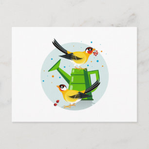 Bird illustration - goldfinch Postcard