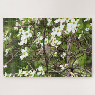 Bird in a Dogwood Tree Jigsaw Puzzle