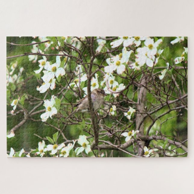 Bird in a Dogwood Tree Jigsaw Puzzle (Horizontal)