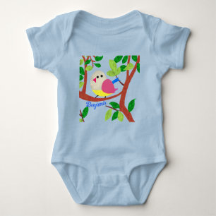 Bird in a tree baby bodysuit