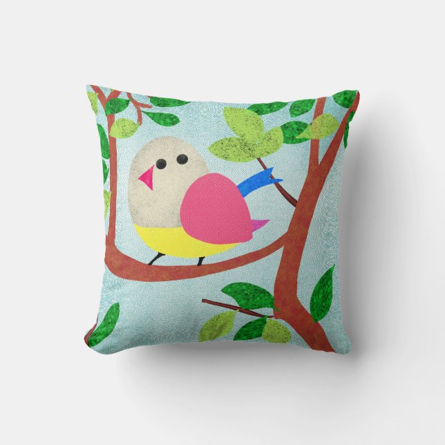 Bird in a tree cushion (Front)