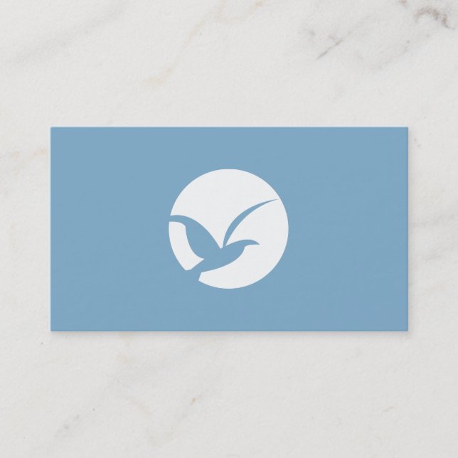 BIRD IN CIRCLE LOGO (BLUE) Business Card (Front)