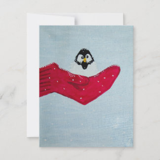 Bird in Mitten Holiday Card