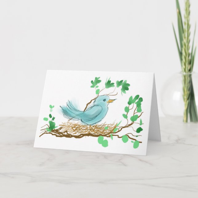 Bird in Nest Card (Front)