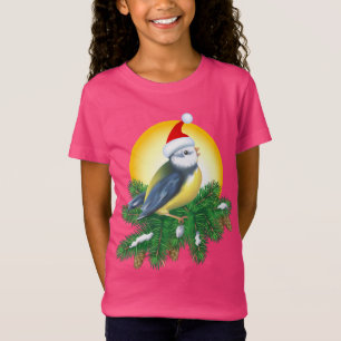 Bird in Santa Hat T-Shirt