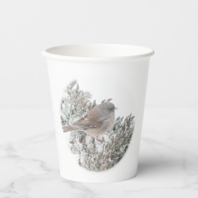 Bird In Winter Paper Cup (Front)
