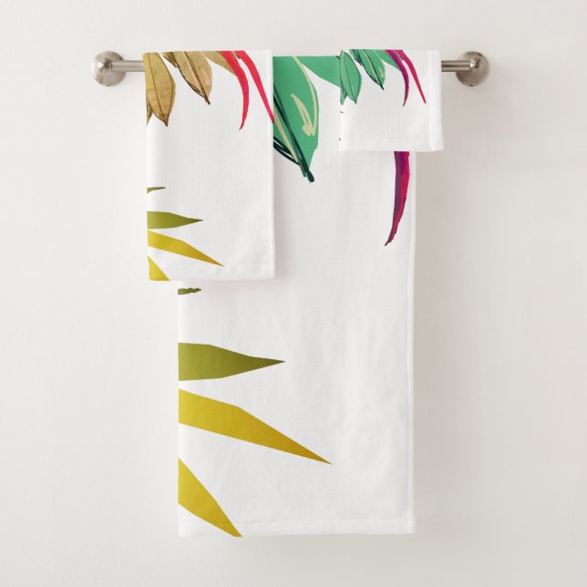 Bird Leaves Bath Towel Set (Insitu)