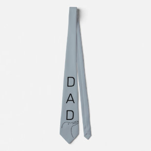 Bird Line Art Dad Gift Neck Tie