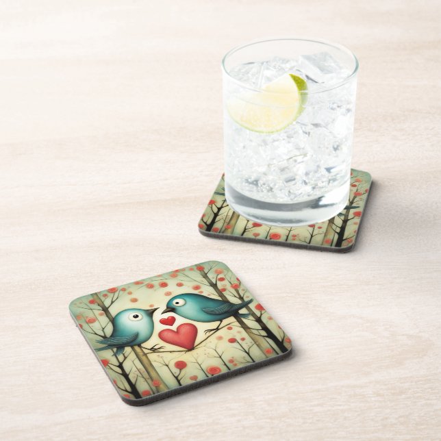Bird Love 3 Coaster (Right Side)