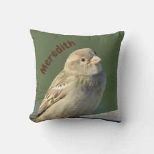 Bird Lover Beautiful Small Brown House Sparrow Cushion