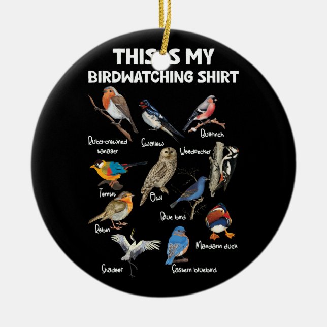 Bird Lover Birdwatcher Birder This Is My Birdwatch Ceramic Tree Decoration (Front)