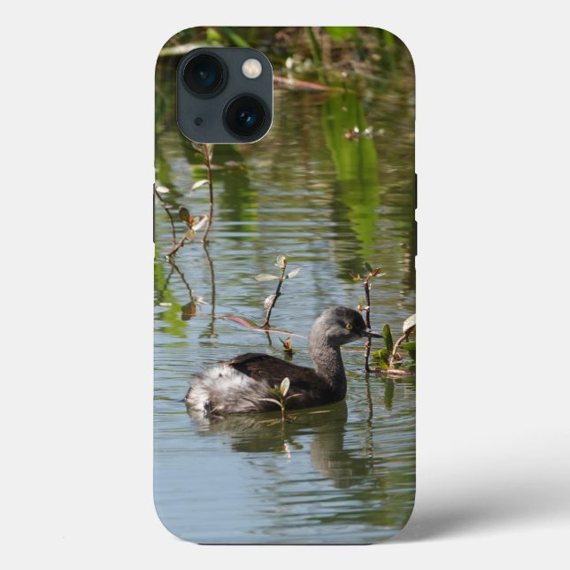 Bird Lover! Grebe swimming in pond Case-Mate iPhone Case (Back)