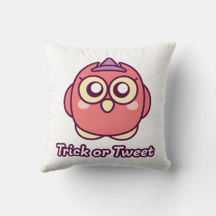 Bird Lover Halloween Cute Owl Witch Cushion