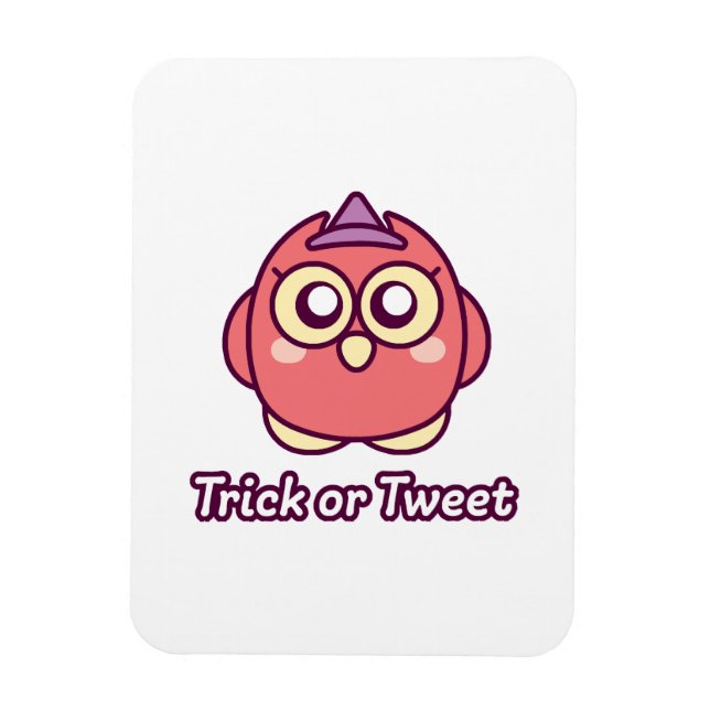 Bird Lover Halloween Cute Owl Witch Magnet (Vertical)