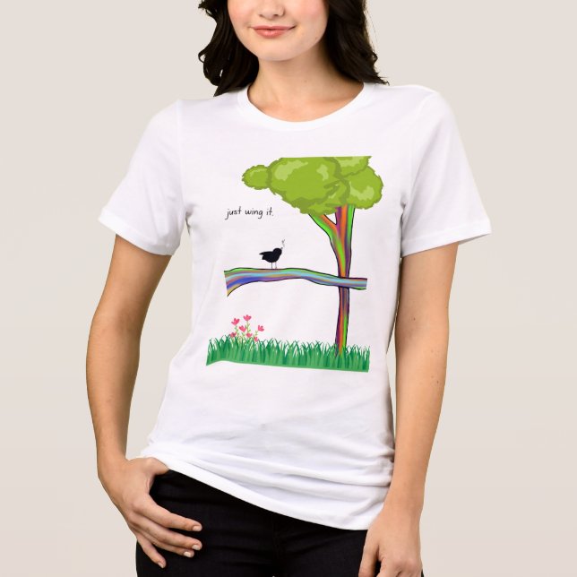 Bird lover tree nature funny tee (Front)