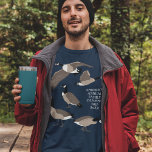 Bird Lovers Canada Geese Illustration Personalised Tri-Blend Shirt<br><div class="desc">Create a personalised gift that's perfect for bird lovers or create your own custom souvenir. This custom graphic t-shirt has realistic style illustrations of Canada geese in brown white and black. In the midst of this tee's graphics is a spot to add your own saying in white lettering.</div>