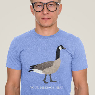 Bird Lovers Canada Goose Illustration Personalised Tri-Blend Shirt