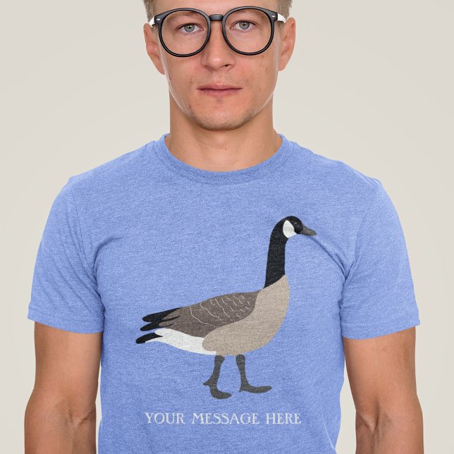 Bird Lovers Canada Goose Illustration Personalised Tri-Blend Shirt (Creator Uploaded)