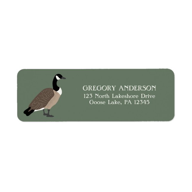 Bird Lovers Canada Goose Return Address (Front)
