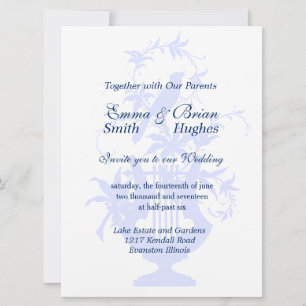 Bird Lyre and Greenery Invitation