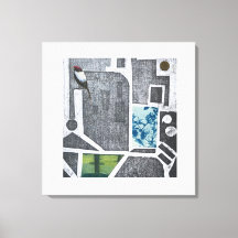 Bird Map Stretched Canvas Print