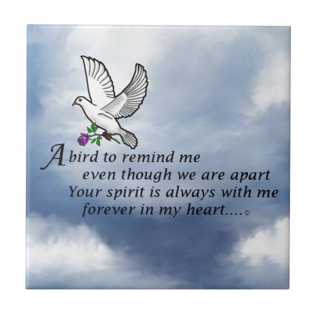 Bird Memorial Poem Tile (Front)