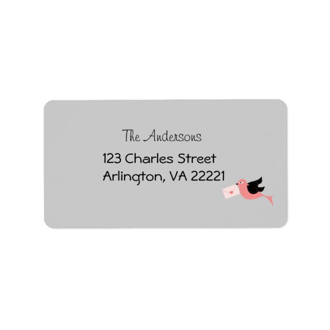Bird Message Address Labels (Front)