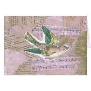Bird Mixed Media Collage