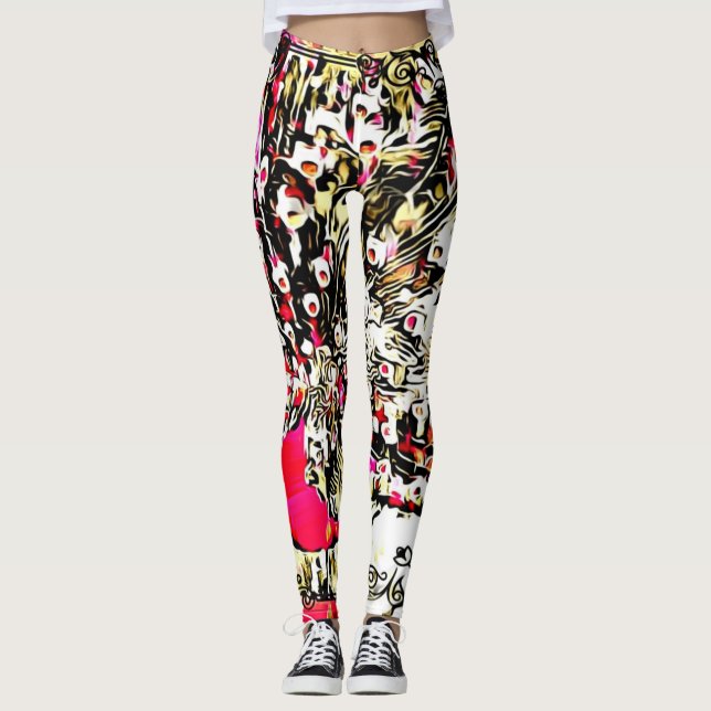 Bird Models: Pretty Peacocks 01 Leggings (Front)