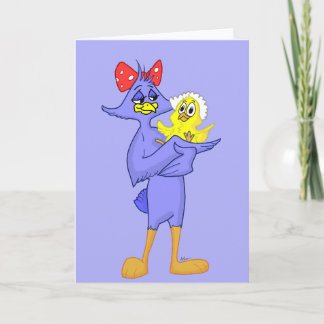 Bird Mother and Baby Greeting Card