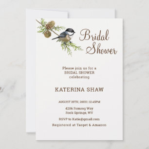 Bird Nature Bridal Shower Invitation