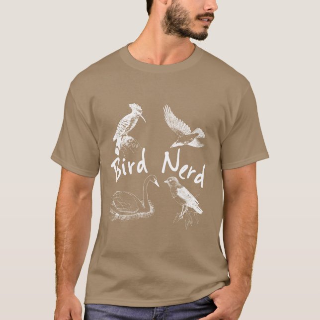 Bird Nerd Bird watching Ornithologist Bird Wing gi T-Shirt (Front)