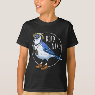 Bird Nerd Blue Jay Funny Bird Watching Birding T-Shirt